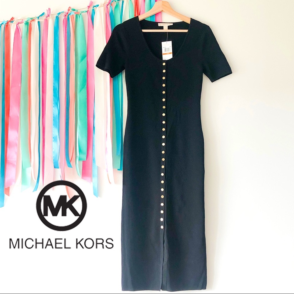 Michael Kors bodycon buttondown dress